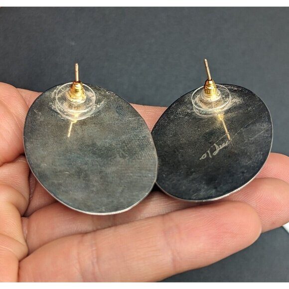 Tabra Guan Yin Buddha Goddess Resin Face Sterling Silver Earrings Pendant Set - Picture 14 of 16